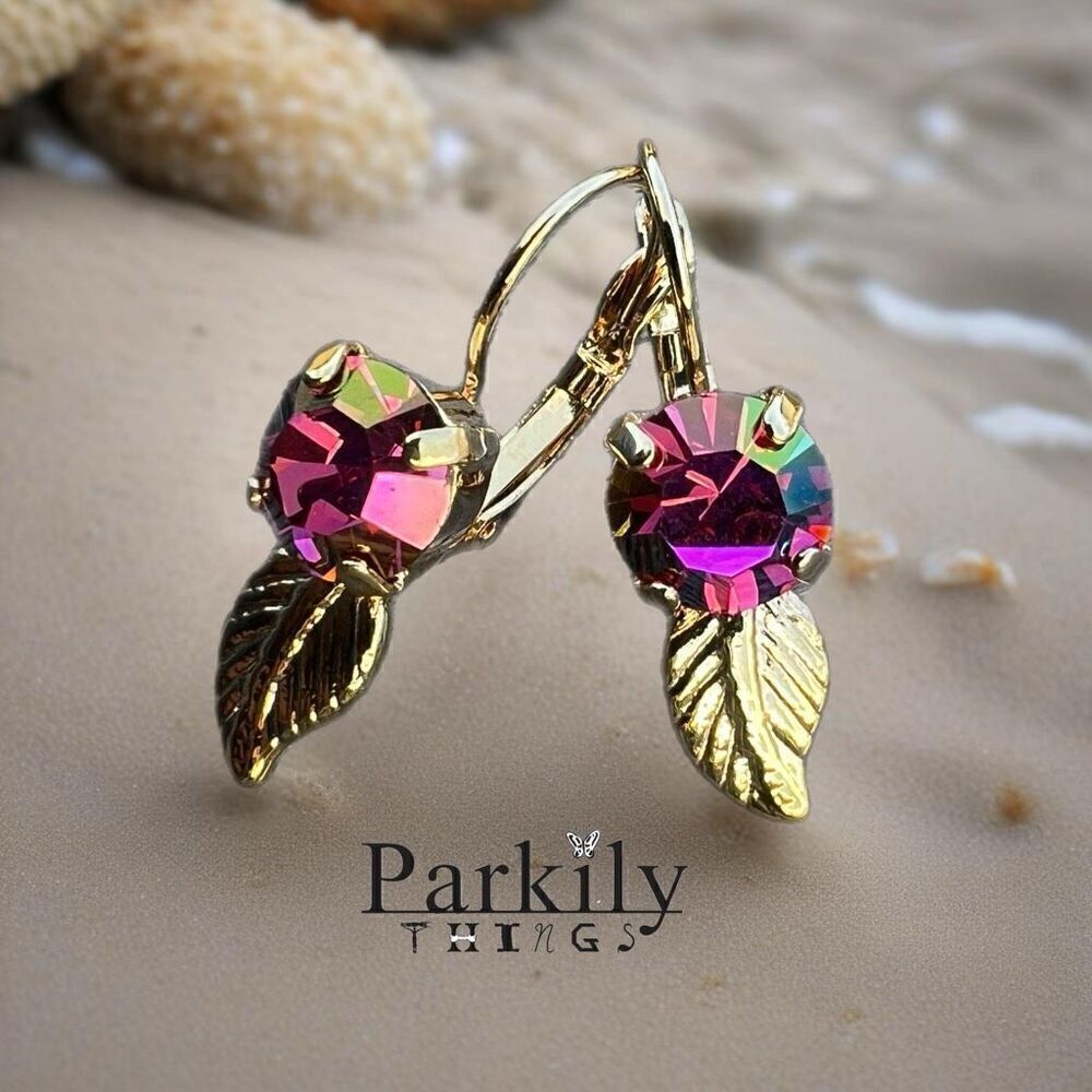 Handcrafted earrings with Swarovski crystal